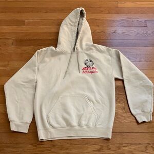 Maryland Terrapins Beige Hoodie Hooded Sweatshirt Small